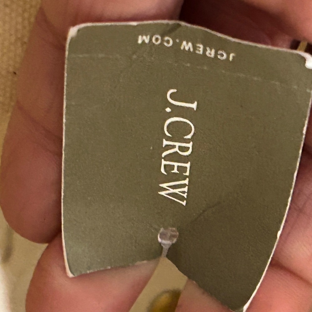 J.Crew Mini Montauk Tote Bag Green Natural Canvas Crossbody Preppy New England - Picture 8 of 14